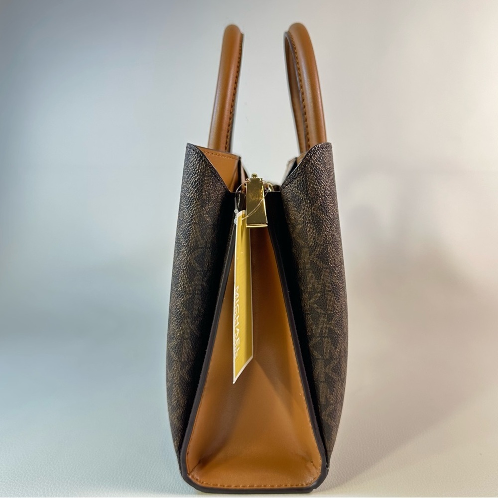 NWT Michael Kors Brown Small Ruthie Satchel & Jet Set Small Coin Purse - Picture 8 of 11